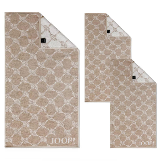 JOOP! Handtuch Duschtuch Set 3-teilig 1611-30 Classic Cornflower sand