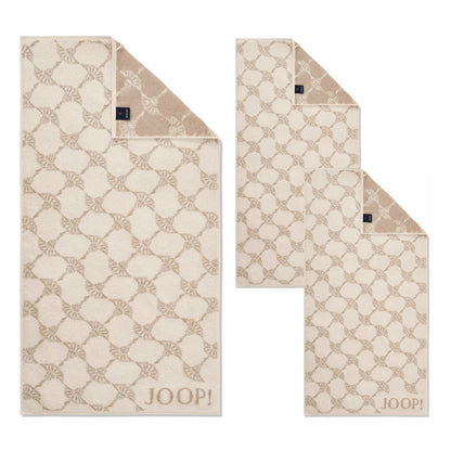JOOP! Handtuch Duschtuch Set 3-teilig 1611-36 Classic Cornflower creme