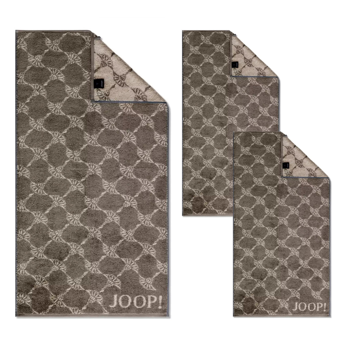 JOOP! Handtuch Duschtuch Set 3-teilig 1611-70  Cornflower graphit