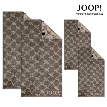 JOOP! Handtuch Duschtuch Set 4-teilig 1611-70 Cornflower graphit