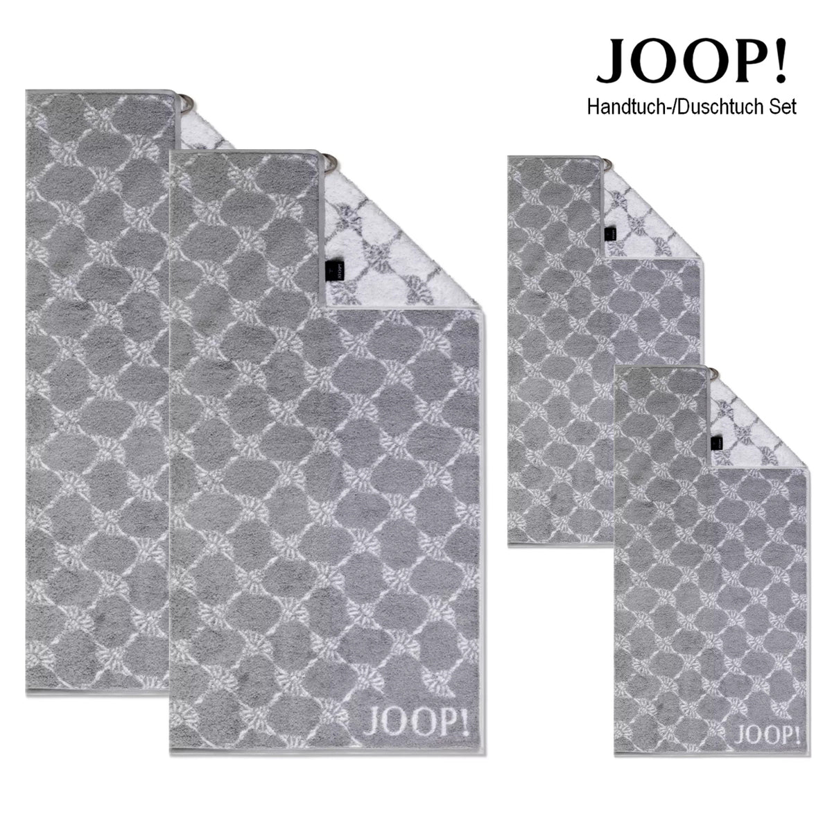 JOOP! Handtuch Duschtuch Set 4-teilig 1611-76  Cornflower silber