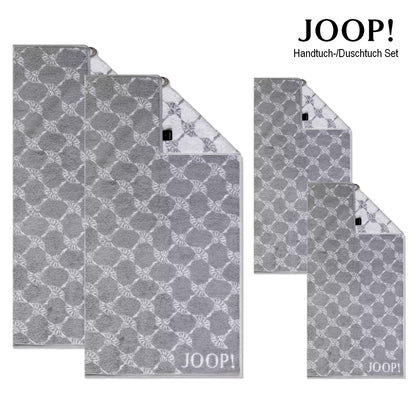 JOOP! Handtuch Duschtuch Set 4-teilig 1611-76  Cornflower silber