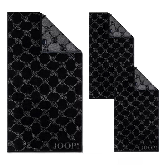 JOOP! Handtuch Duschtuch Set 3-teilig 1611-90  Cornflower schwarz