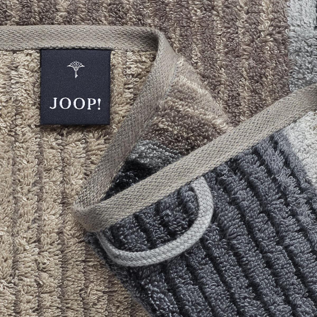 2 Stück Joop! Frottier Handtuch 1658-70 Lines Graphit 50x100