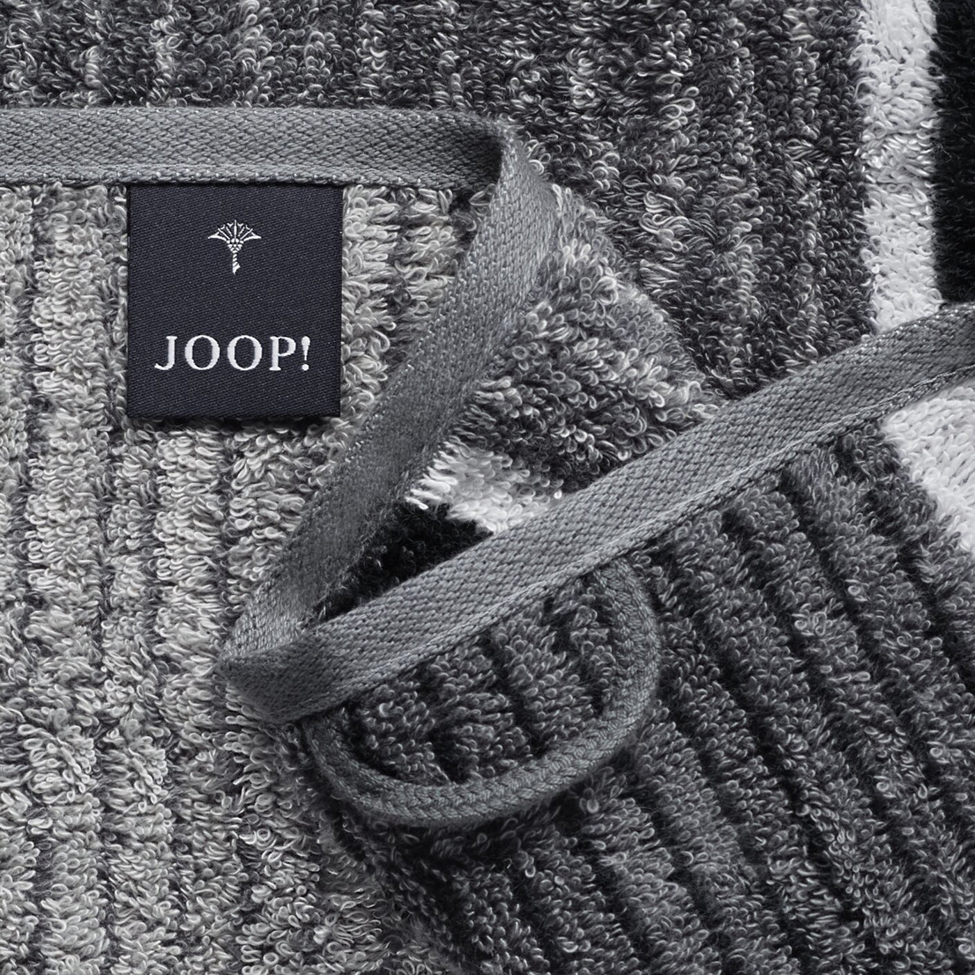 2 Stück Joop! Frottier  Gästetuch 1658-97 Lines Schwarz 30x50