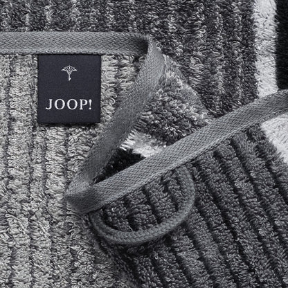 2 Stück Joop! Frottier  Gästetuch 1658-97 Lines Schwarz 30x50