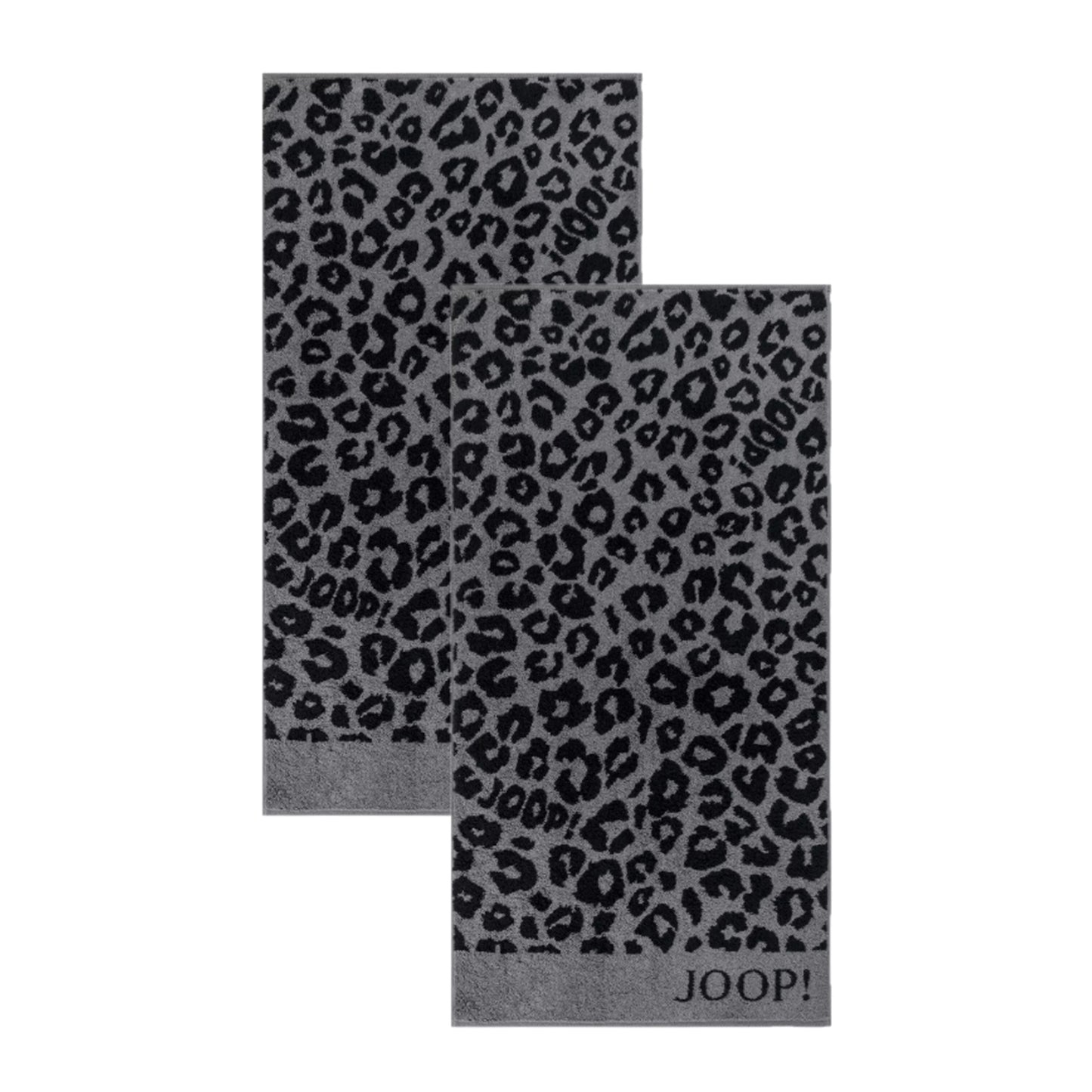 2 Stück Joop! Handtücher Leo Allover 1707-90 graphit 50x100