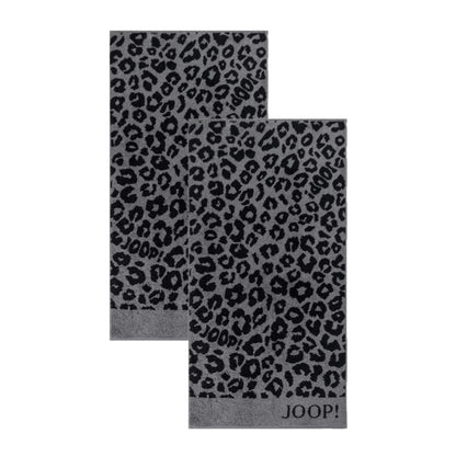 2 Stück Joop! Handtücher Leo Allover 1707-90 graphit 50x100