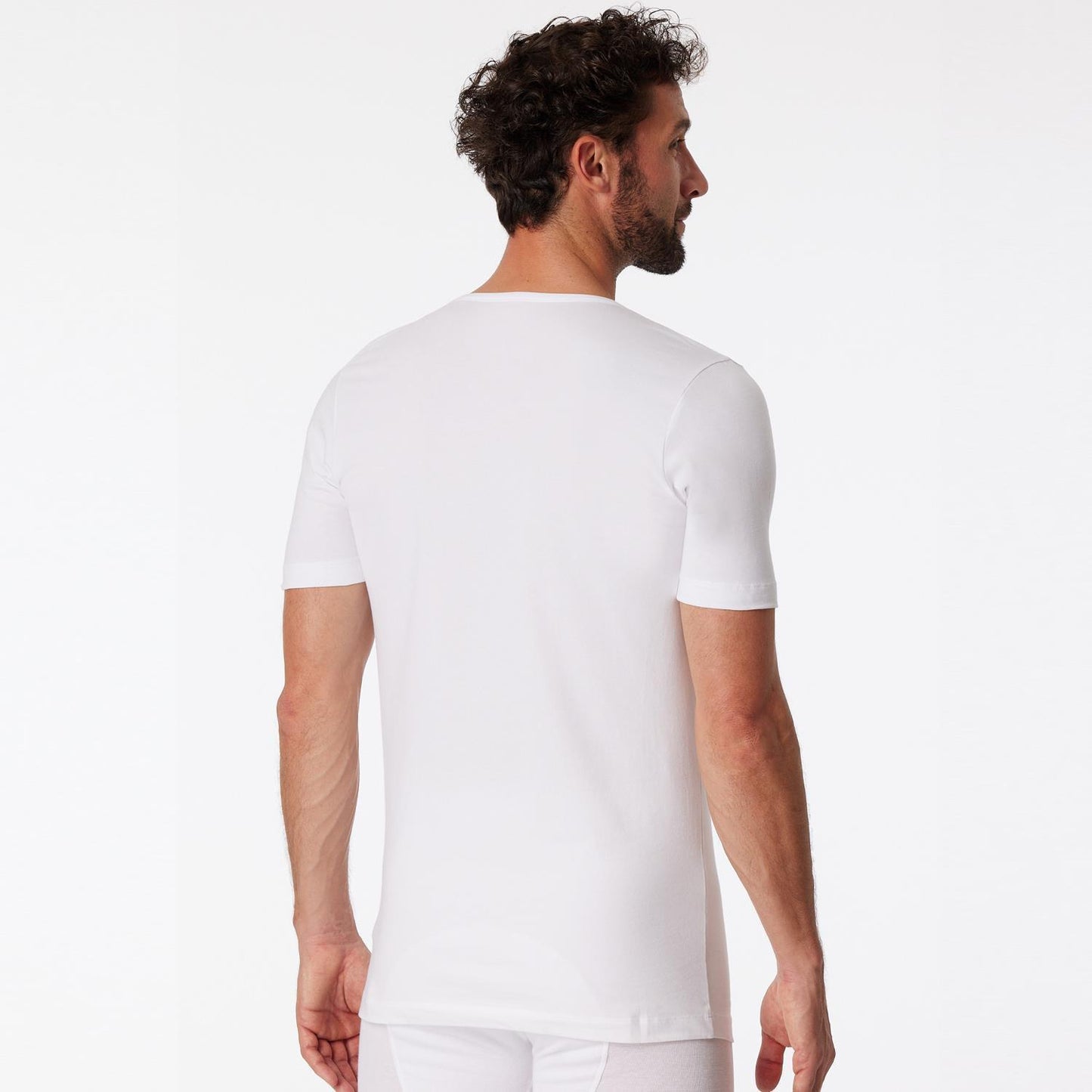 Unterhemd Shirt V-Neck 2er Schiesser Organic Cotton 1/2 Arm 173982