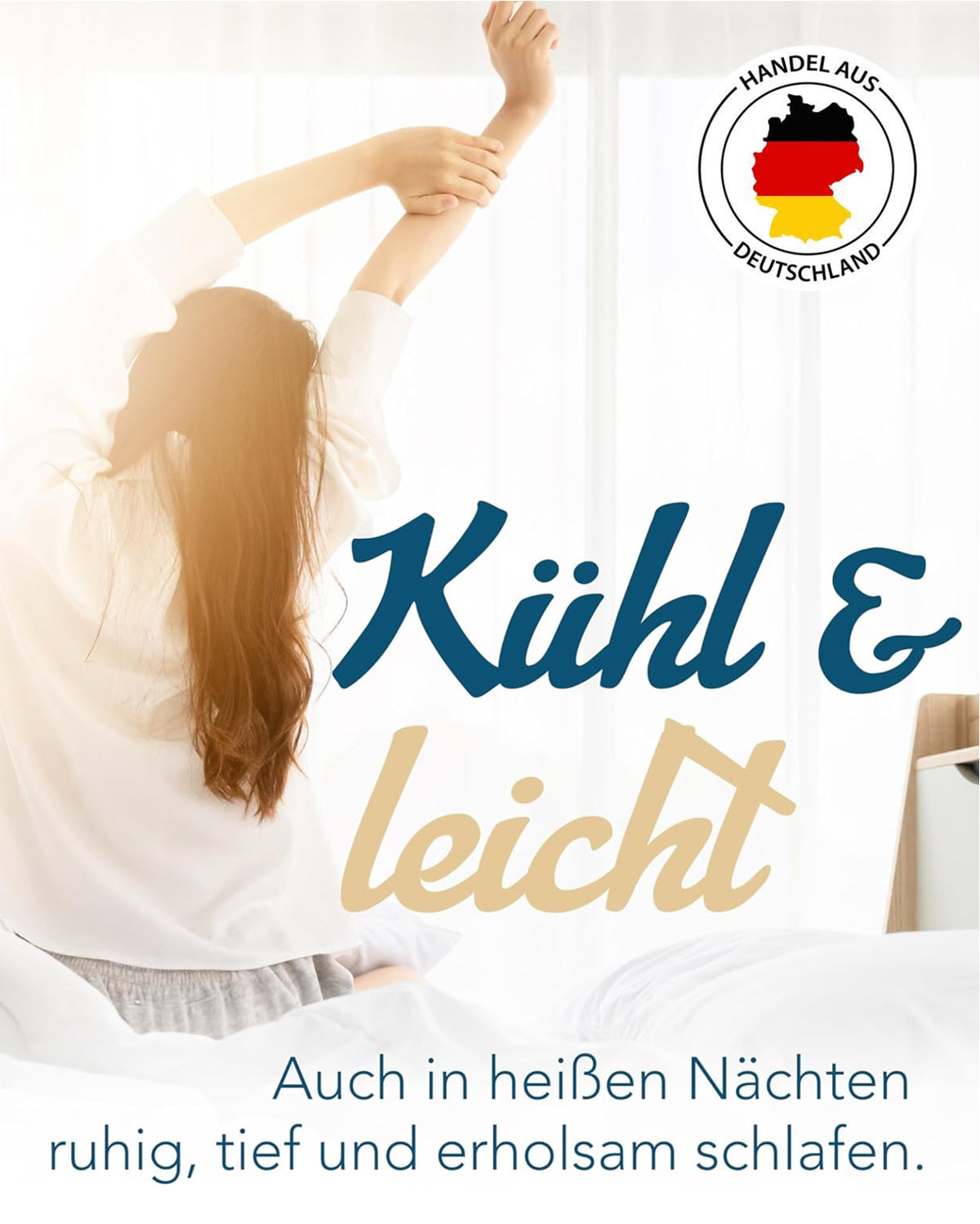 Sommerbett Bettdecke Sommerdecke Klimafaser Hallo Wach 135x200 60°