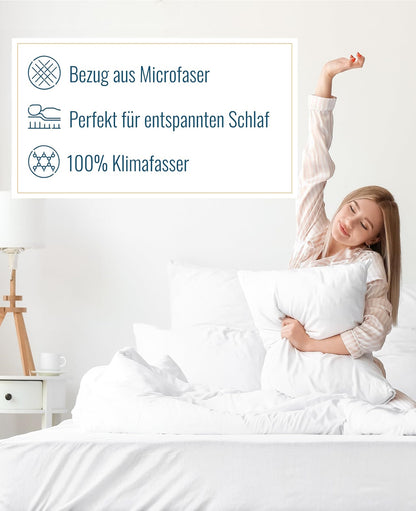 Sommerbett Bettdecke Sommerdecke Klimafaser Hallo Wach 135x200 60°