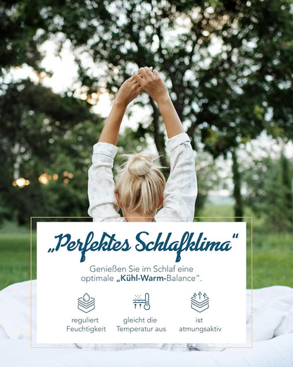 Sommerbett Steppbett Sommerdecke Klimafaser Hallo Wach 155x220 60°