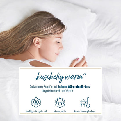 Super warme 100% Winter Hochsteg Daunendecke 1230g Daunen 135x200