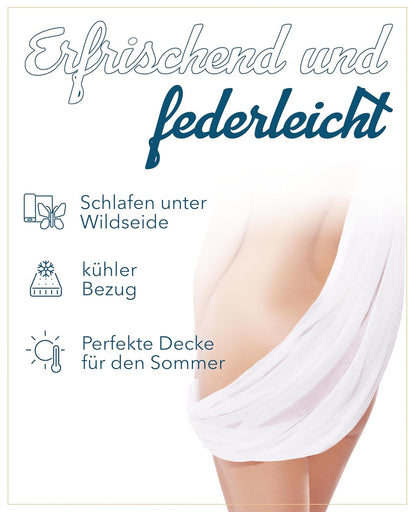 Wildseide Seide Baumwolle Sommerbett Sommerdecke Bettdecke 155x220 MS