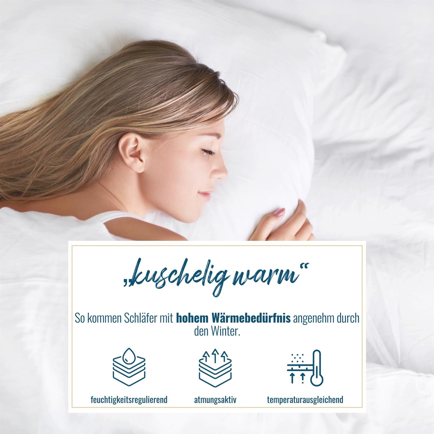 Extra warme 100% sibirische Daunen Bettdecke Daunendecke 155x220 1400g