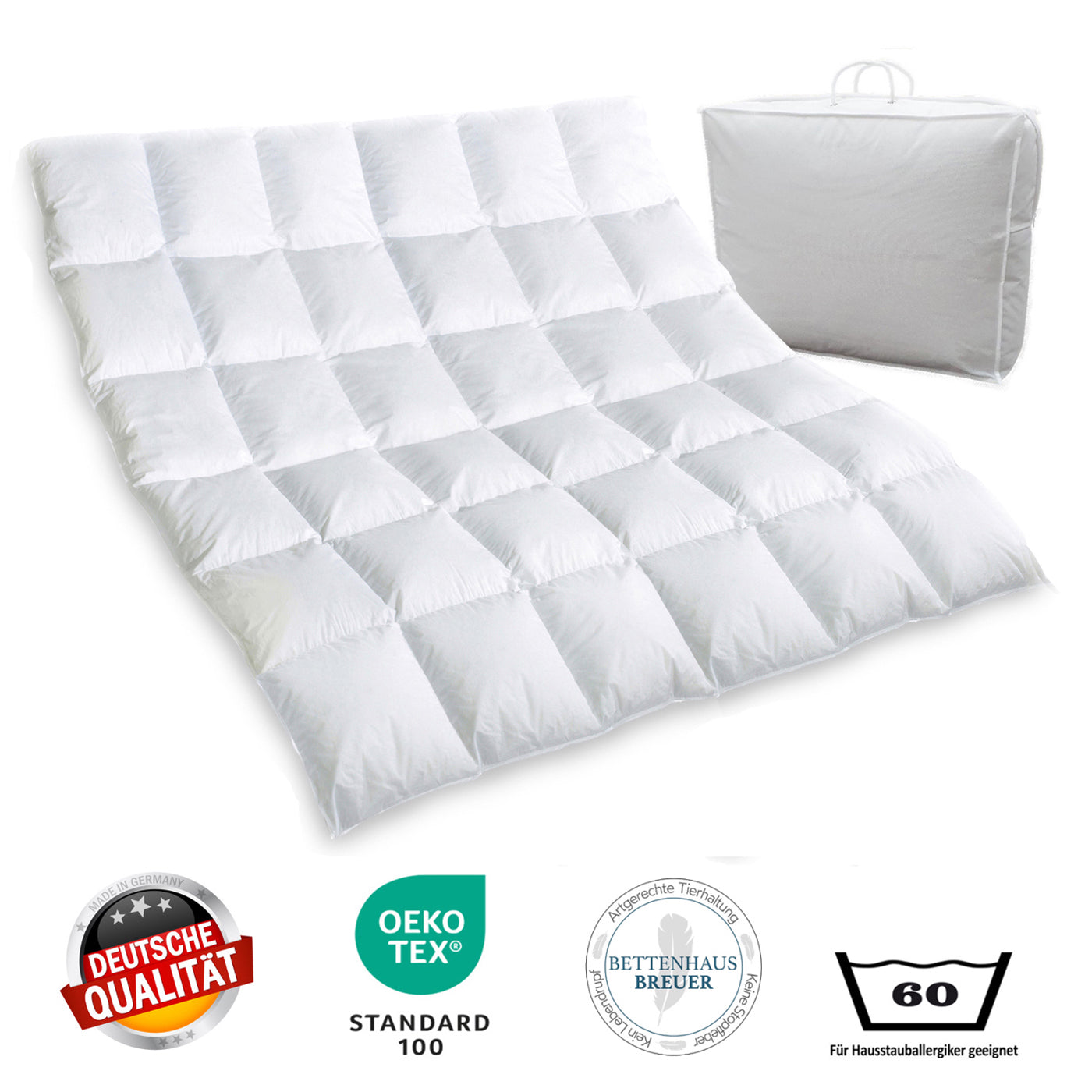2350g neue sibirische Daunen Federn Bettdecke Daunendecke 200x200 warm