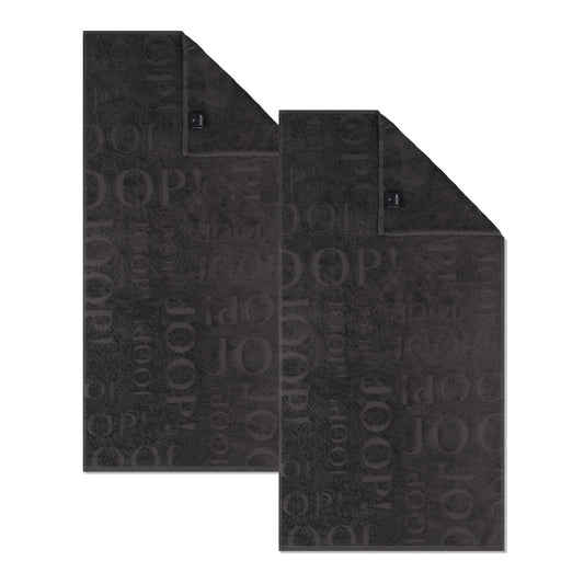 2 Stück Joop! Handtuch Selection 1711-740 anthrazit 50x100