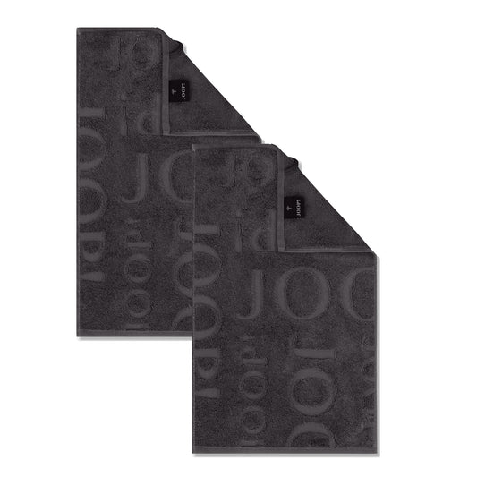 2 Stück Joop! Gästetuch Selection 1711-740 anthrazit 30x50