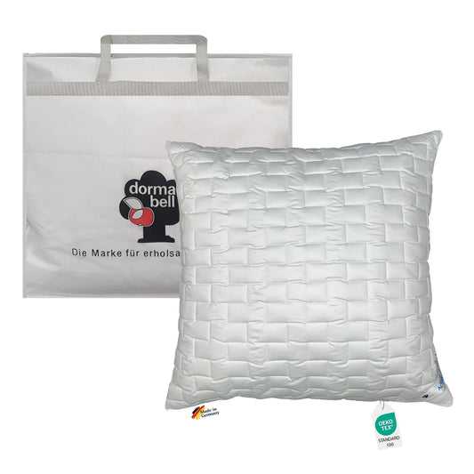 Ein Kopfkissen 80x80 mit oekotex Label geeignet für seitenschläfer