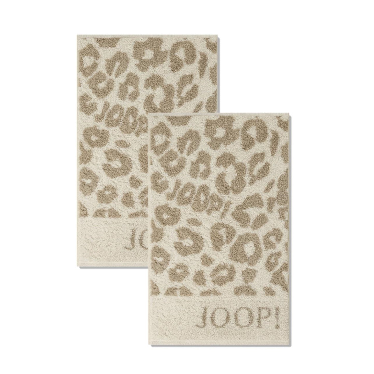 2 Stück Joop! Gästetücher Leo Allover 1707-36 creme 30x50