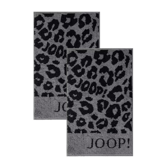 2 Stück Joop! Gästetuch Leo Allover 1707-90 graphit 30x50