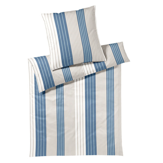 Luxuriöse Bettwäsche aus hautsympathischer Interlock Jersey – gemachtes Bett im Design Range, ideal für Allergiker.