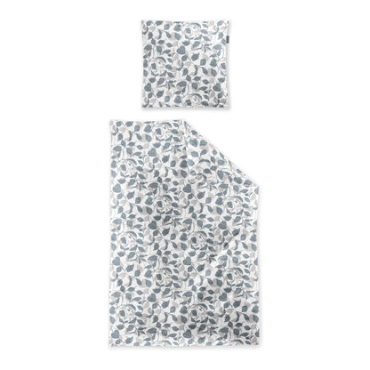Irisette Biber Bettwäsche Koala 8588-20 Blätter Türkis Grau 135x200