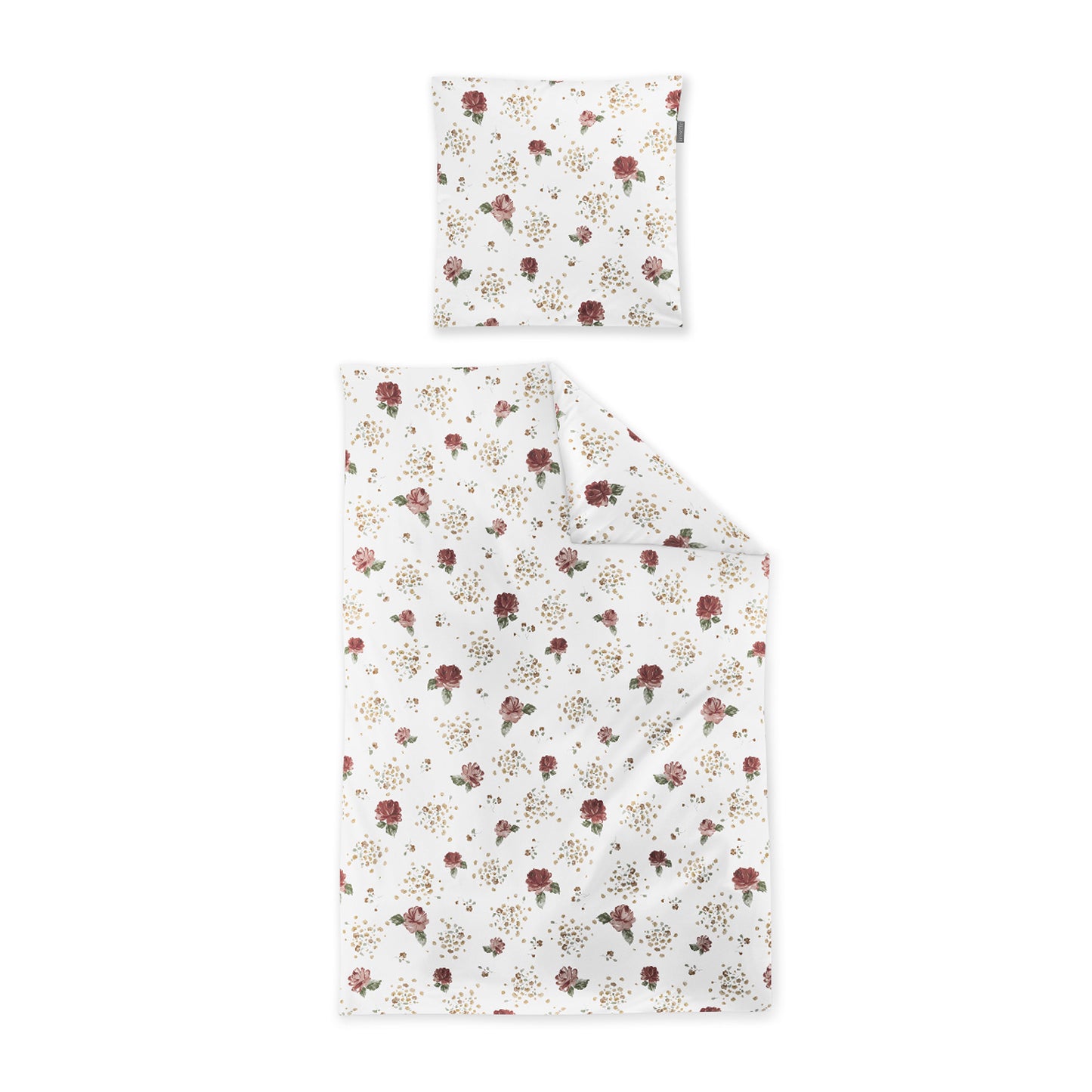 Irisette Biber Bettwäsche Koala 8627-60 Rosen Bordeaux Weiß 135x200
