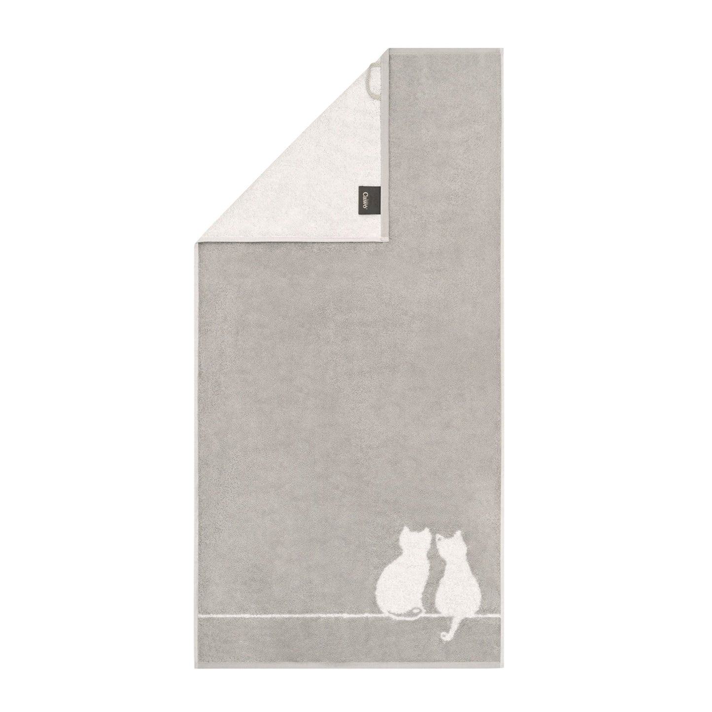 Cawö Handtuch Duschtuch Gästetuch Cute Cats 6263-76 Katzen Grau