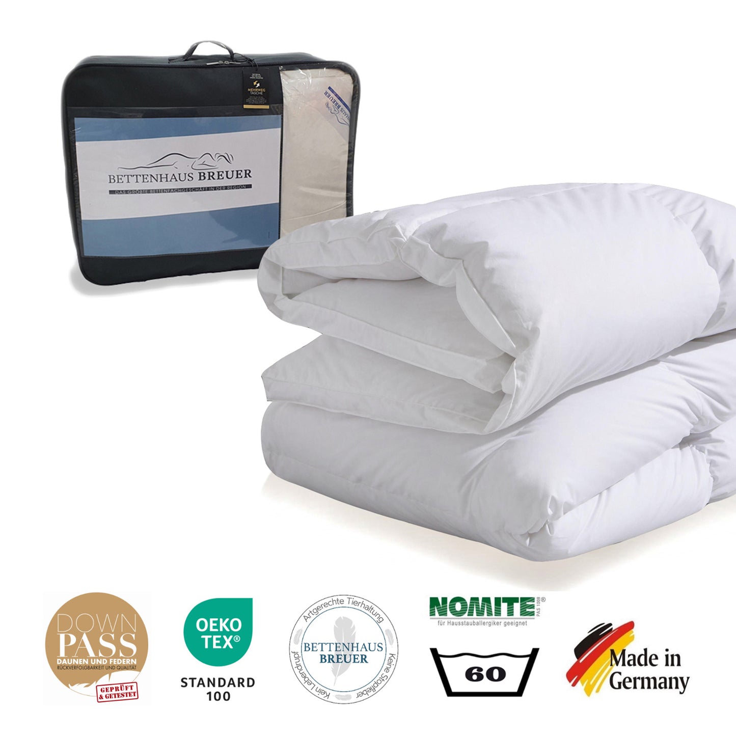Winter Außensteg Bettdecke Daunendecke 1100g premium Daunen 135x200