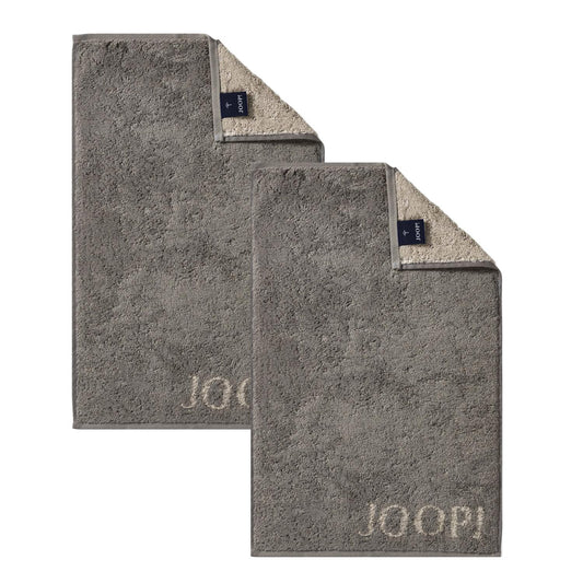 2 Stück Joop! Gästetuch Classic Graphit Taupe 1600-70 30x50