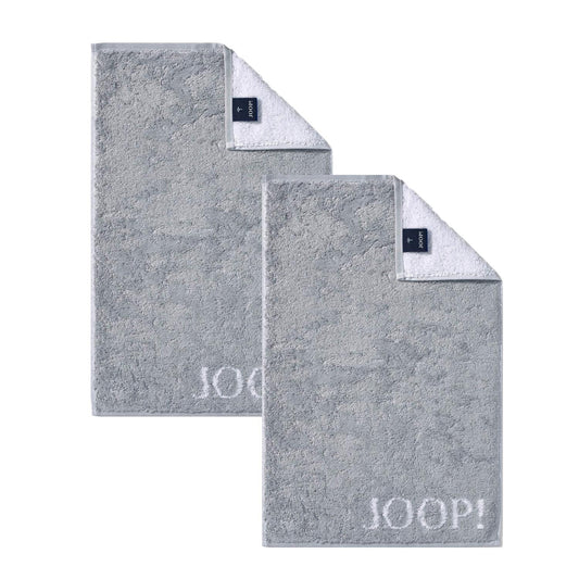 2 Stück Joop! Gästetuch Classic Silber Grau 1600-76 30x50