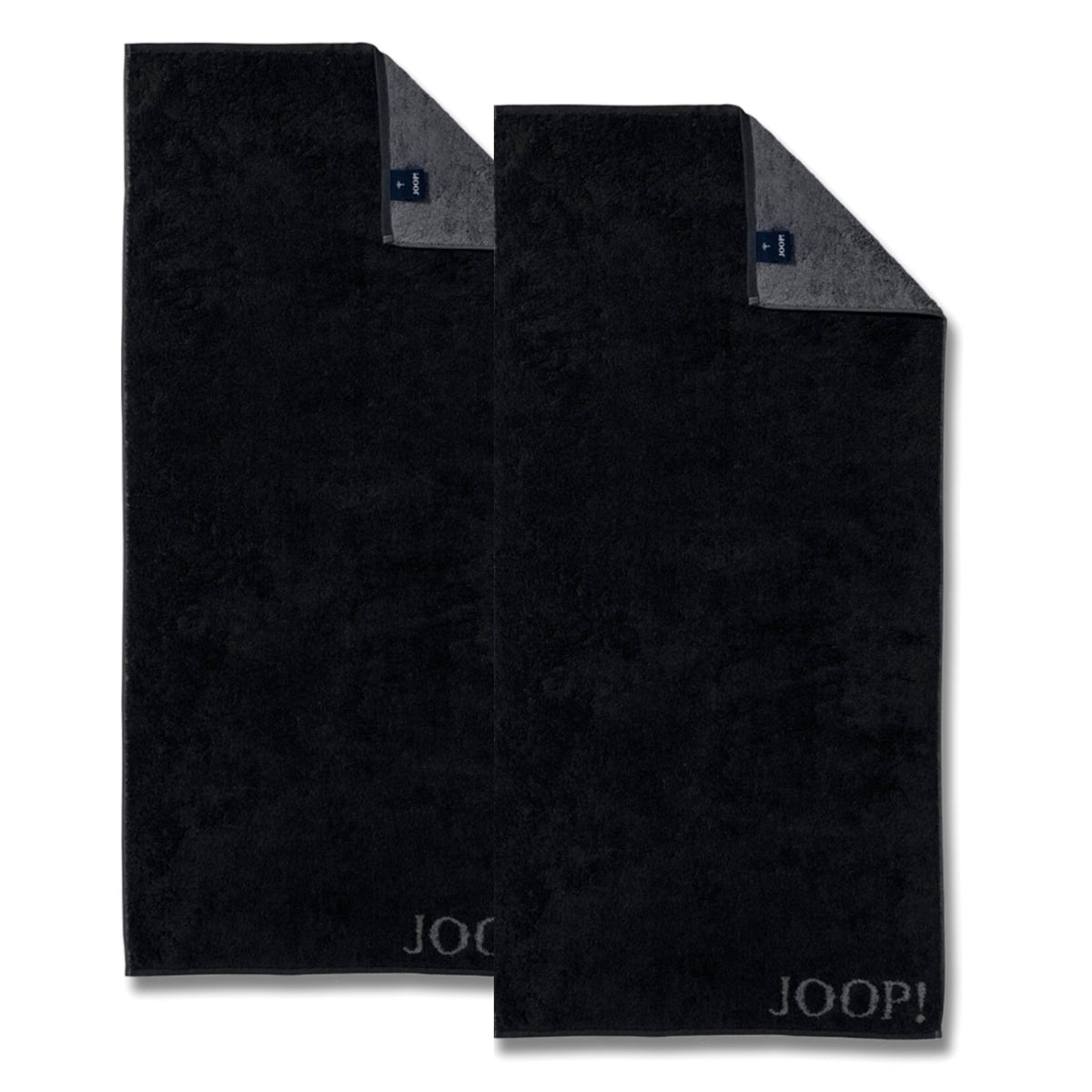 2 Stück Joop! Handtuch Classic Schwarz Anthrazit 1600-90 50x100