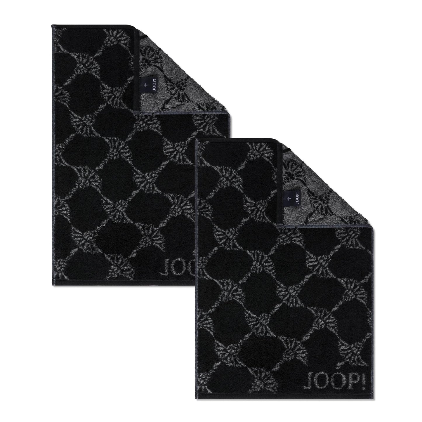 2 Stück Joop! Gästetuch Cornflower 1611-90 Schwarz 30x50