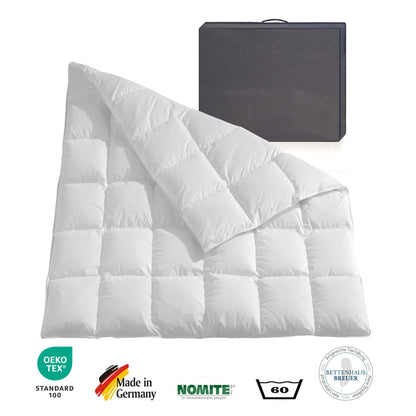 Daunendecke 1020g canadische Daunen Bettdecke medium 200x200 100% natur