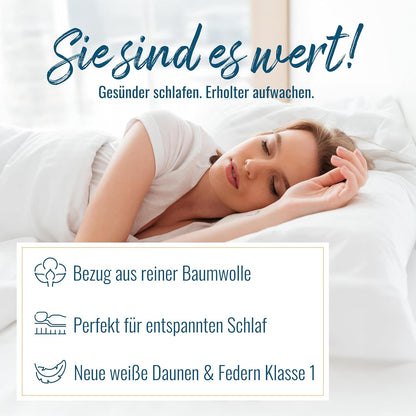 dormabell premium Gänsedaunen Nackenstützkissen Kopfkissen 40x80