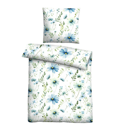 Bettwäsche Seersucker Castell 100% Baumwolle 20369-221 Blumen 135x200