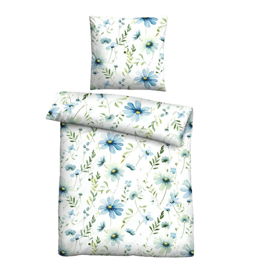 Bettwäsche Seersucker Castell 100% Baumwolle 20369-221 Blumen 135x200
