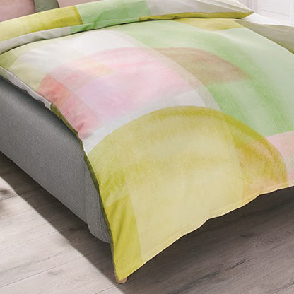 Bettwäsche Kaeppel Satin 210-83 Makro geometrisch limone 135x200