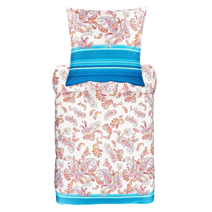 Bettwäsche Bassetti Mako Satin Tosca B1 blau türkis 135x200