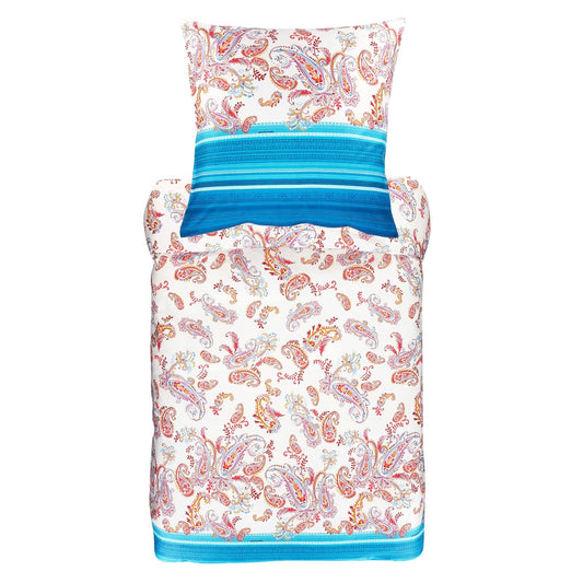 Bettwäsche Bassetti Mako Satin Tosca B1 blau türkis 135x200