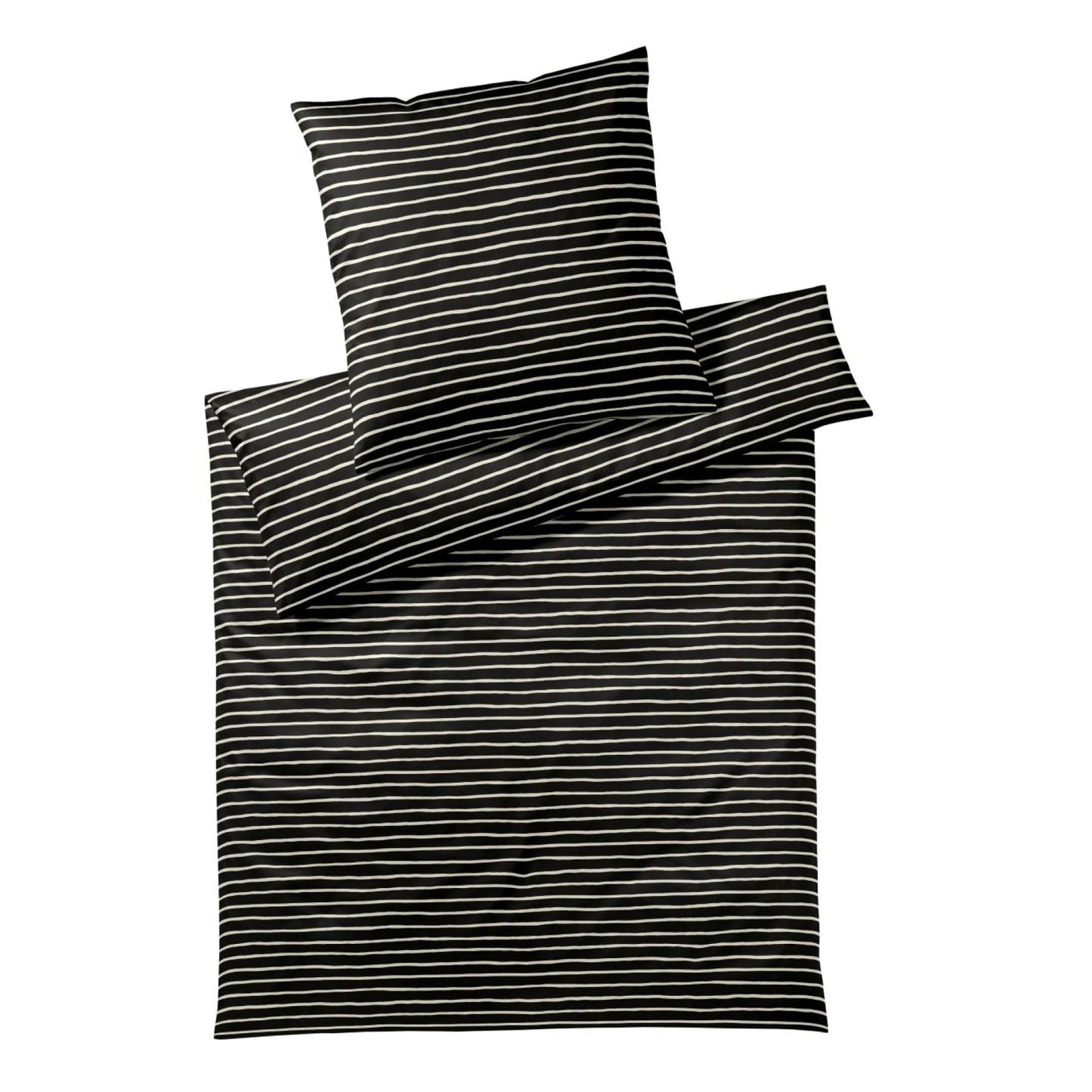Bettwäsche Elegante Mako Satin Lines 2432-9 schwarz Streifen 135x200