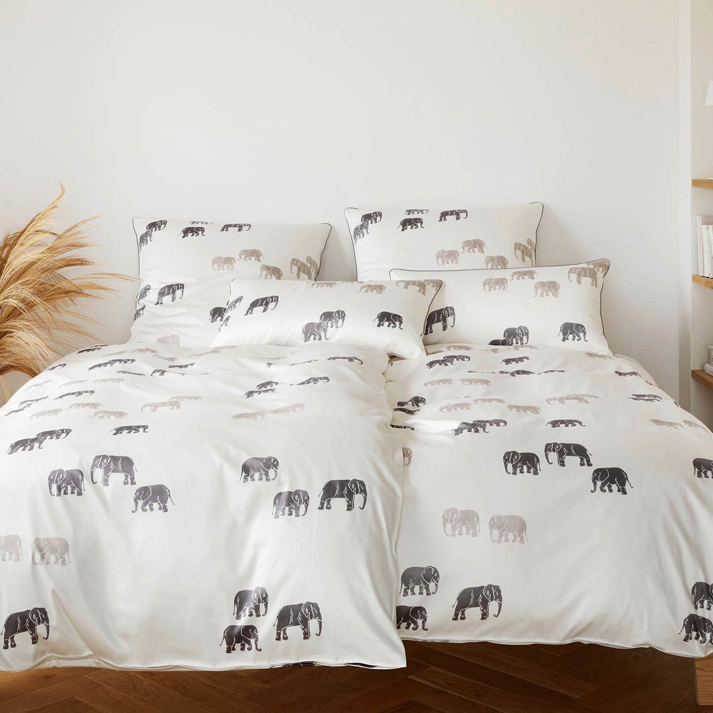 Elegante Bambus Satin Bettwäsche 24502-7 natur Elephant Walk 135x200