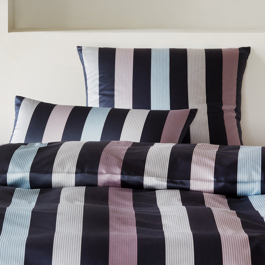 Elegante Mako Satin Bettwäsche Melody 24513-1 pastel Streifen 135x200