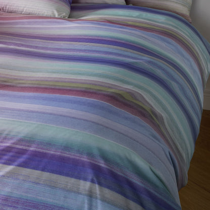 Elegante Mako Satin Bettwäsche Swoosh 24518-11 pink grün 135x200