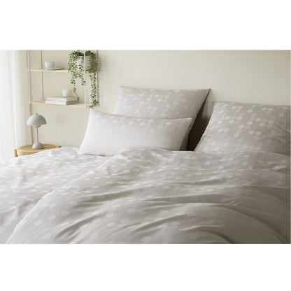 Elegante Mako Satin Bettwäsche Rotondo 24569-7 creme Kreise 135x200