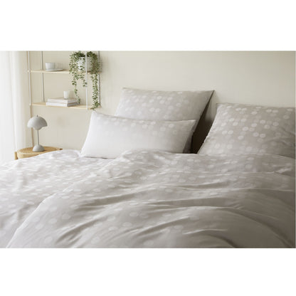 Elegante Mako Satin Bettwäsche Rotondo 24569-7 creme Kreise 135x200