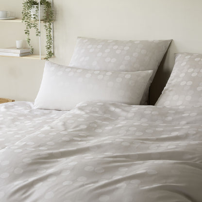 Elegante Mako Satin Bettwäsche Rotondo 24569-7 creme Kreise 135x200
