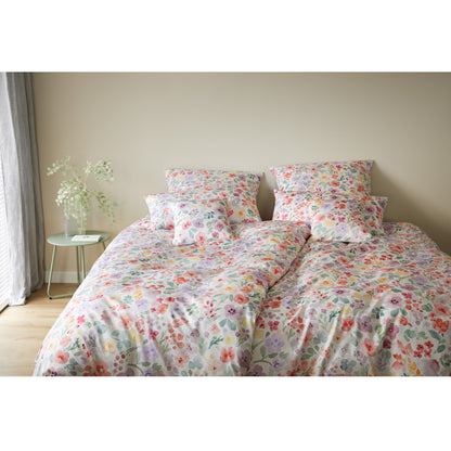 Elegante Seiden Satin Bettwäsche Gentle 24572-0 Blüten 135x200