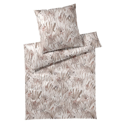 Elegante Bambus Satin Bettwäsche Monkeys 24574-7 natur Affe 135x200